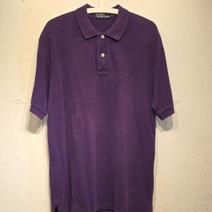 Polo by Ralph Lauren Deep Purple Short Sleeve Polo Shirt (Large)